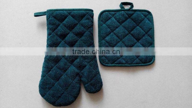 2 pcs kitchen set plain pot holder, cheap pot holders and oven gloves