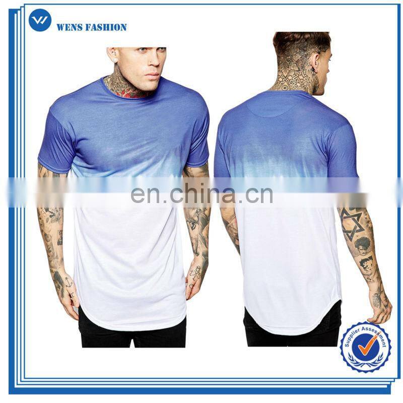 Gym Fitness Wear Sleeveless 100% Cotton Customized Dip Dye Mens Tank Tops