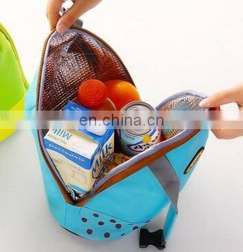 2017 Picnic Insulated Cooler Zipper Lunch Bags for Girls School Students New Insulation Wave Point Lunch Bag Storage Bags
