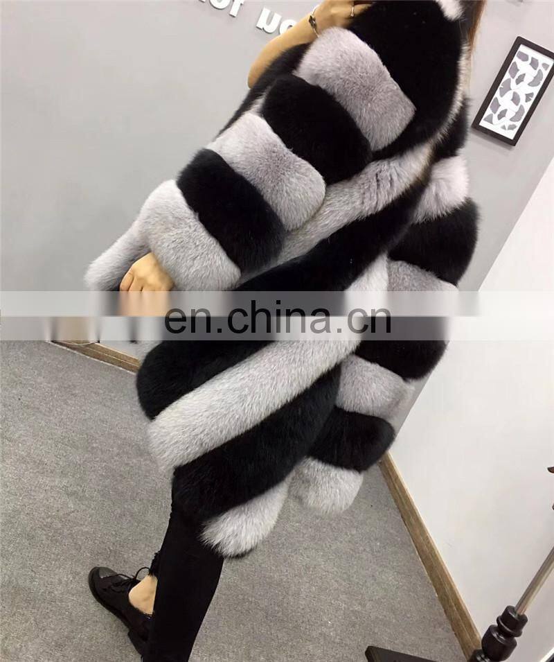 Hot Selling Women Genuine Fox Fur Coat Warm Beautiful Fashion Winter Cape Coat