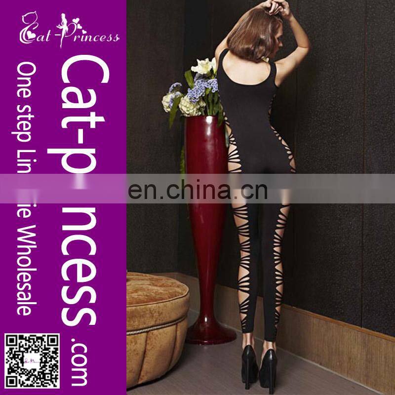 Elegant black sex nylon bodystocking