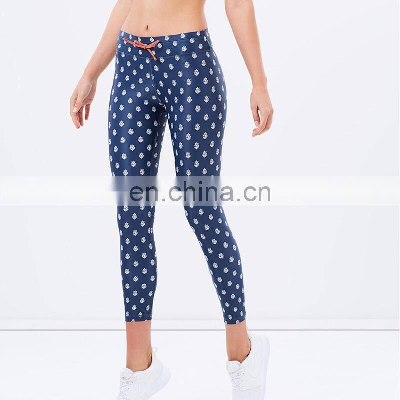 polyester spandex compression tights custom printed leggings