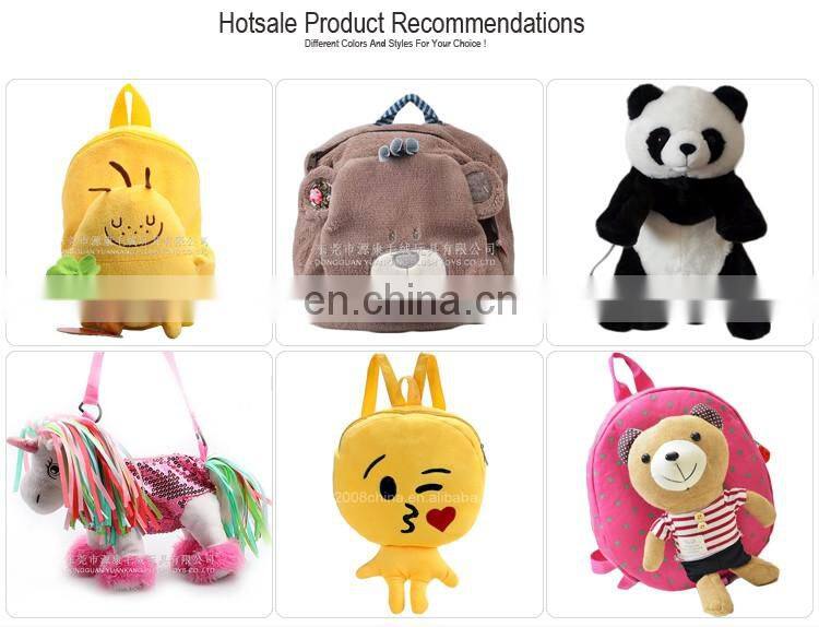 Colorful fruit shape toy design kids plush shoulder bag