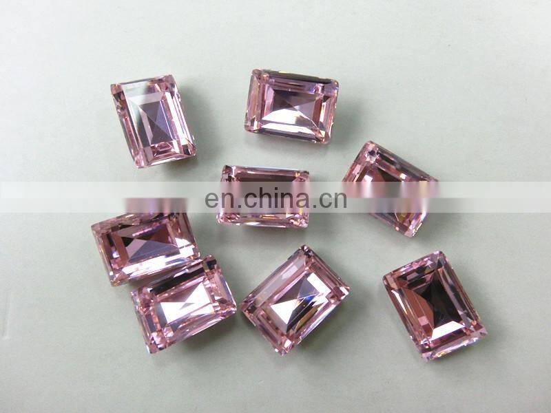 Special Color Rose Crystal Rectangle Fancy Loose Stone Bead