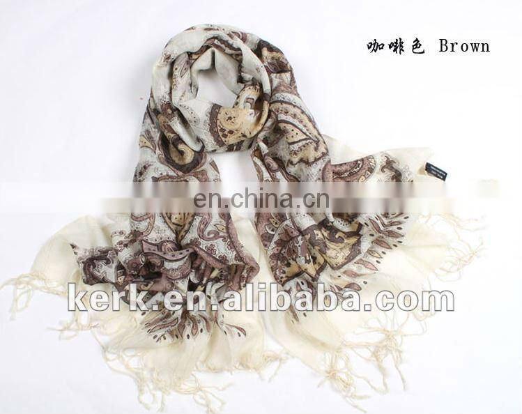 Neew style gardens floral women winter warm pashmina shawl wool shemagh scarf