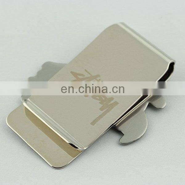 cool stainless steel gold plating Money clip Laser Engraved Cash Clip