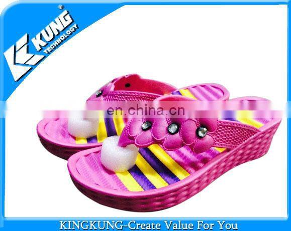 cute slippers for girls with PVC airblowing material