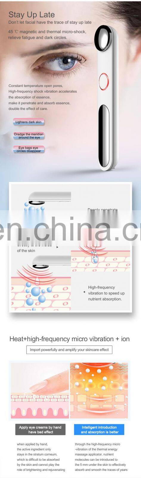 Multifuncional Ion Microcurrent Face Massager Eye Care Beauty Equipment