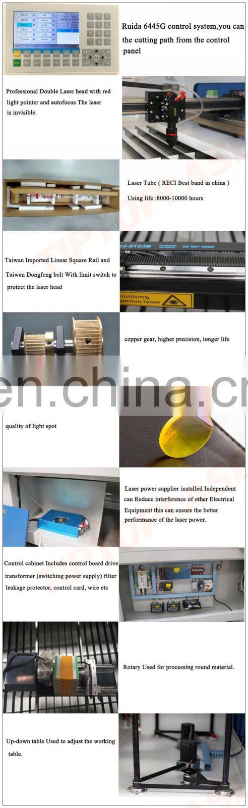 High quality 1300*2500mm CO2 laser cutting machine non-metal CO2 laser cutting machine