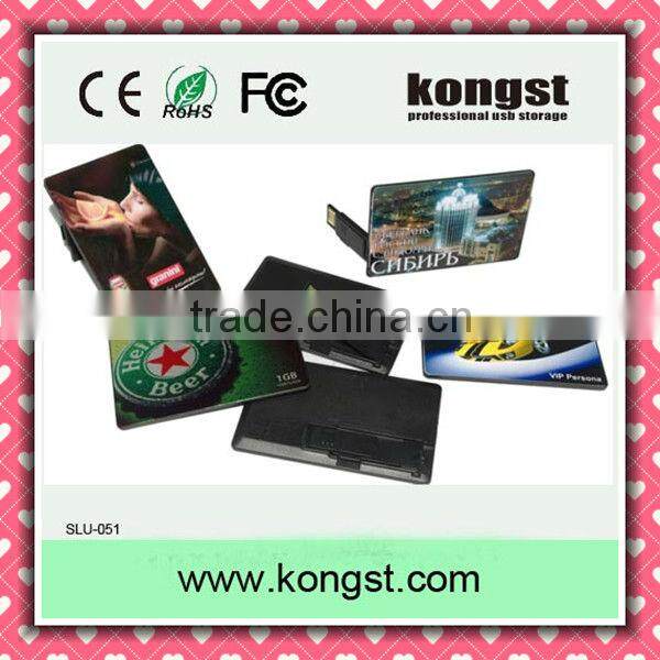 Factory provide business plastic credit memory card usb blank and full color USB card