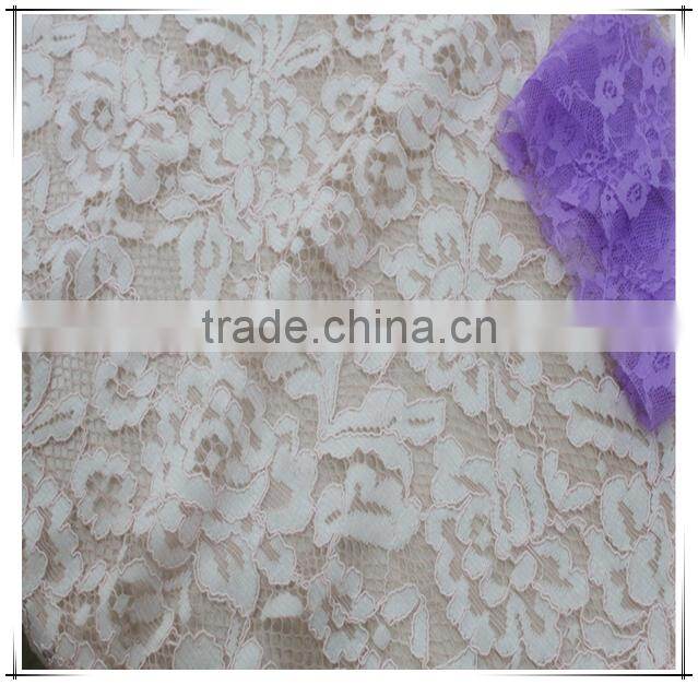 Polyester Bright Lace Fabric Cheap 2015 Organza Lace Fabric