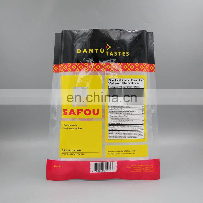 Customized transparent rcpp retort pouch bags for beef chicken meat food packaging