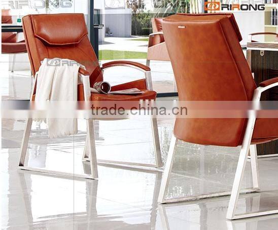 H902 modern leather stainless steel design conference chair
