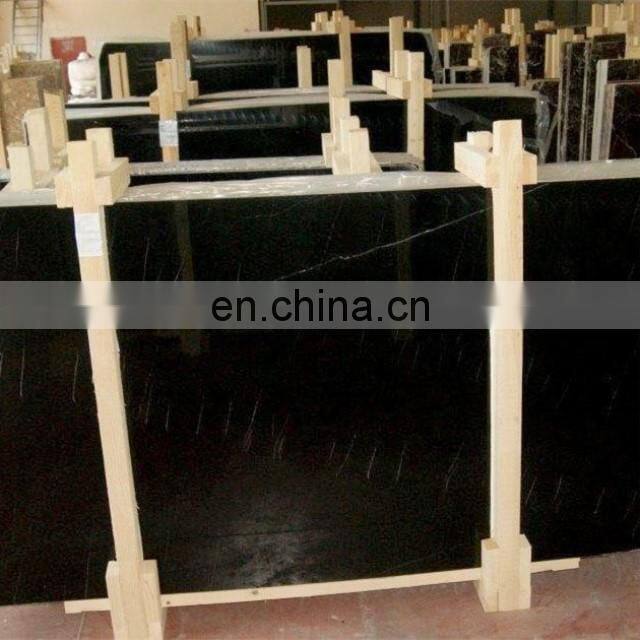 Hot sell belgium black marble big slabs