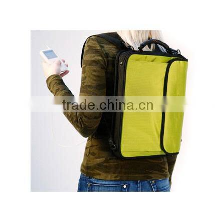 Durable solid color sleeve weather-resistant laptop bag with outer zippered power pocket