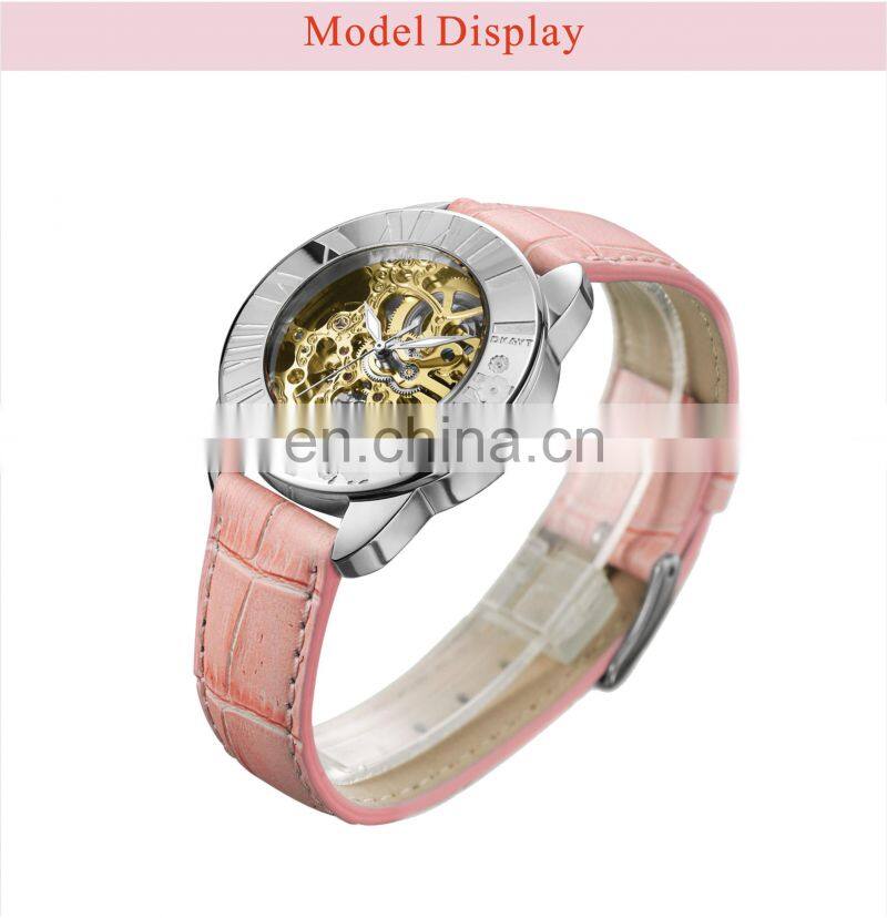 Designer Popular Brands Watches Lady Leather Bands White Wristwatches Women Skeleton Watch Luxury