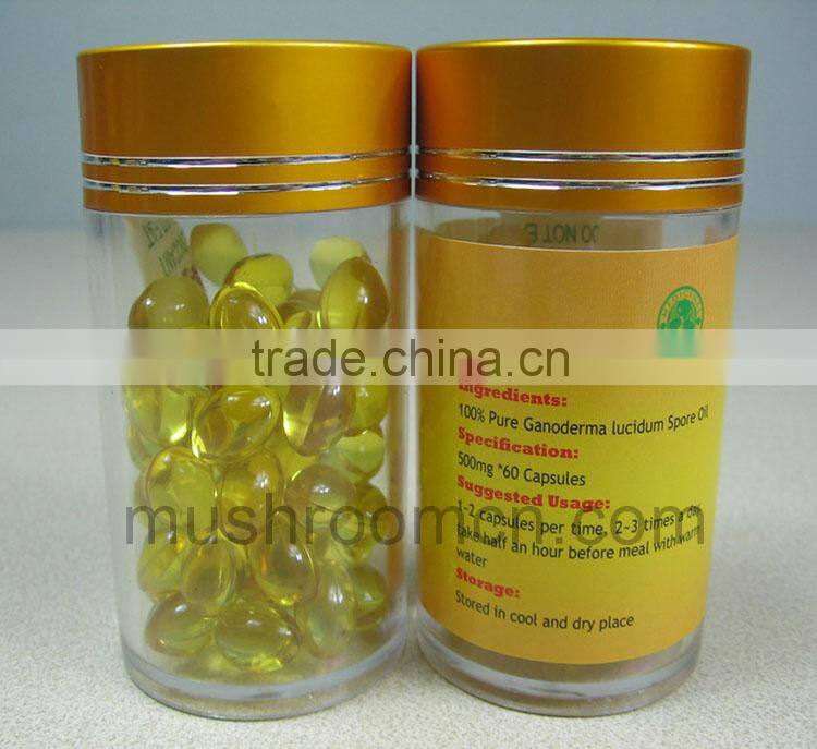 No Any Chemical Supplement Ganoderma Mushroom Spore Oil Benefit Capsule