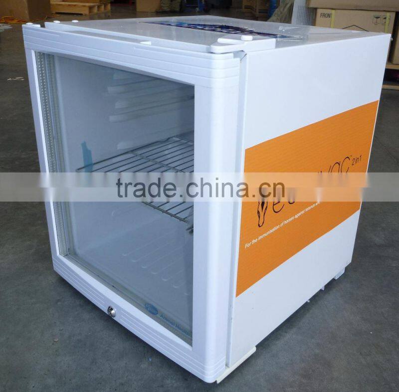 52L Mini refrigerator glass door display fridge showcase