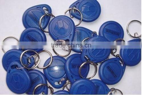 custom waterproof blue plastic rfid key tag