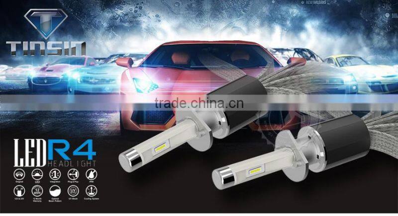 Guangzhou auto lamp high power led auto lamp led headlight h1-6000k-a 40w 9600lm headlight for proton wira