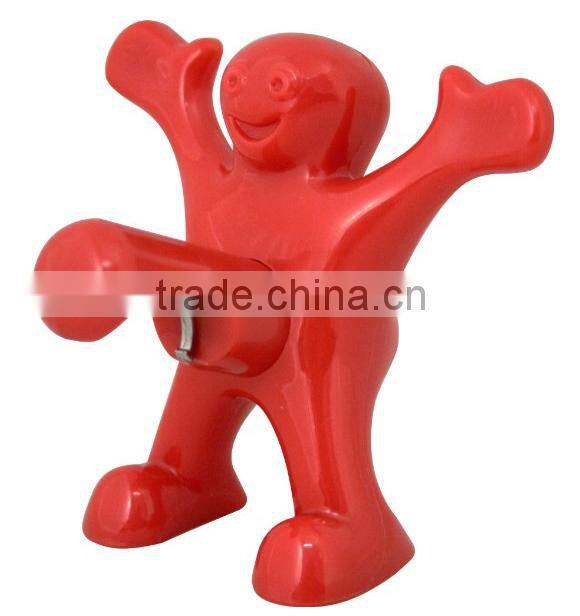 Popular gift wine bottle stoppers type plastic happy men wine stopper