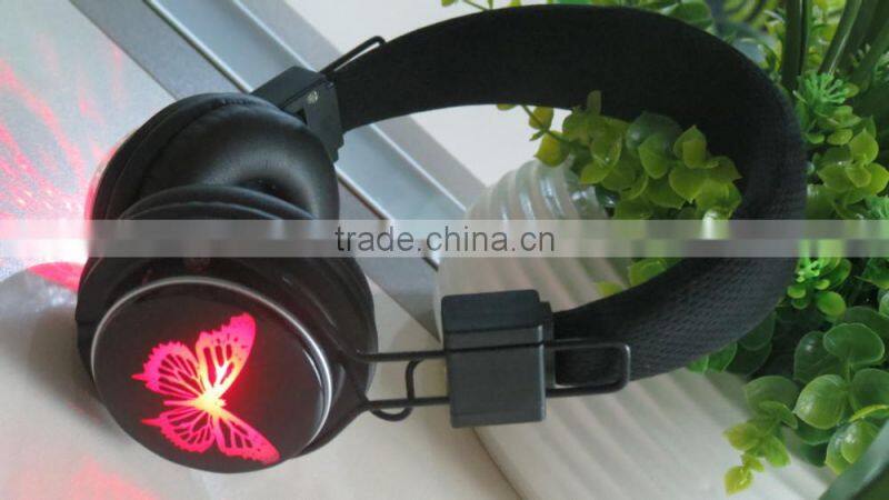 High Quality Wireless Bluetooth Headset Headphone Earphone with flash light