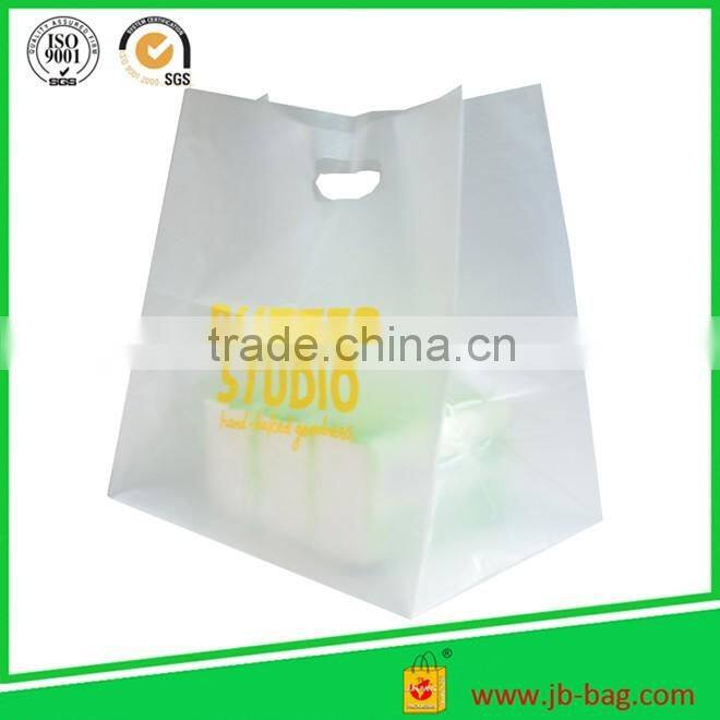 Strong Clear Transparent Colour Plastic Polythene Die Cut Handle Carrier Bags new style