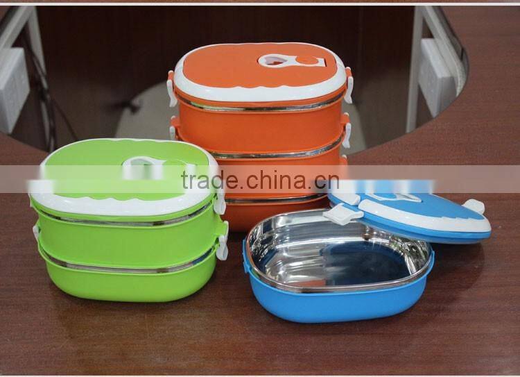 Kid Rectangular Insulated Stainless Steel Tiffin Lunch Box/ Thermos For Hot Food/Storage Box
