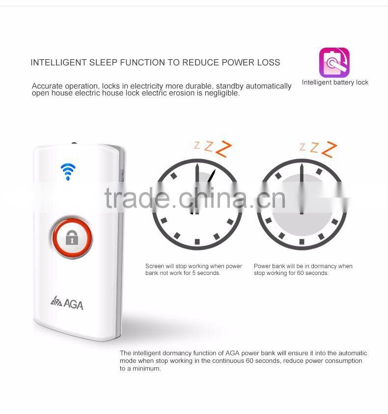 AGA smart 10000mAh power bank for iphone | portable small USB lithium battery charger | mini power supply for digital devices