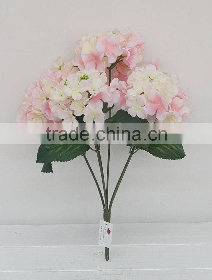 2014 Best selling Bouquet artificial hydrangea flower
