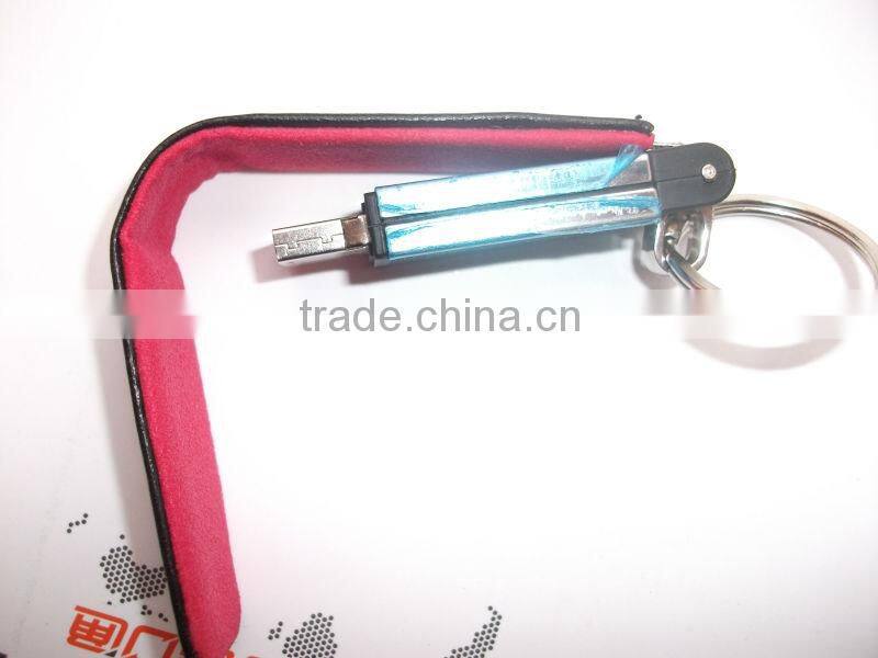 Fashional Leather USB flash drive with gift box for business gift
