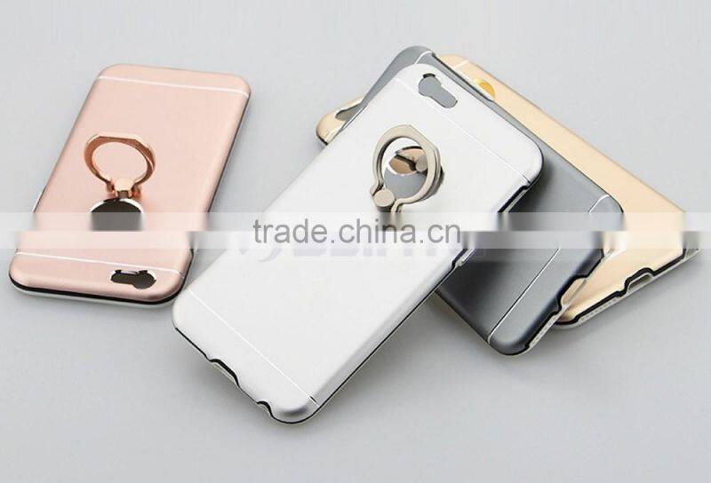 Aluminum Full Cover Hard Mobile Phone Case Alloy Case With Ring Holder For iPhone 6S 6