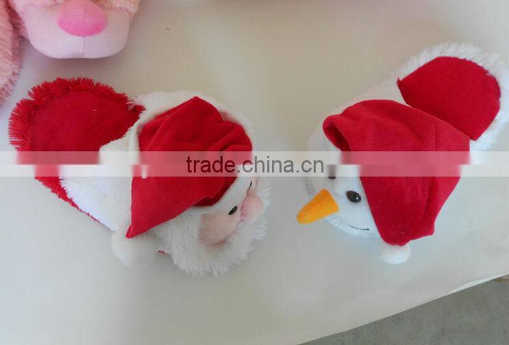 Chrismas plush slipper/ plush animal slippers/plush indoor animal slippers