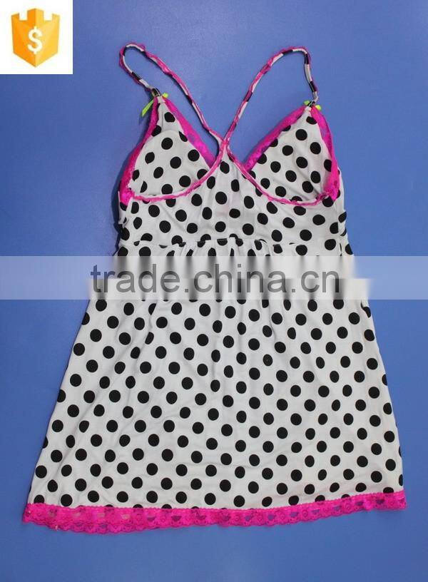 hot sexy black dot lace decorated lady babydools lingerie