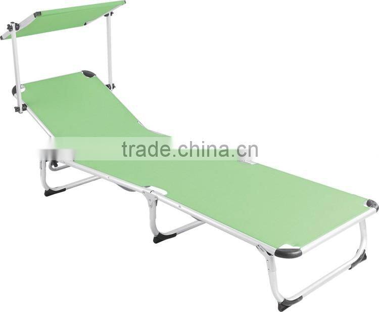 Beach Lounge Chair With Canopy Portable Leisure Ceiling Folding Beach Chair Outdoor Sun Lounge