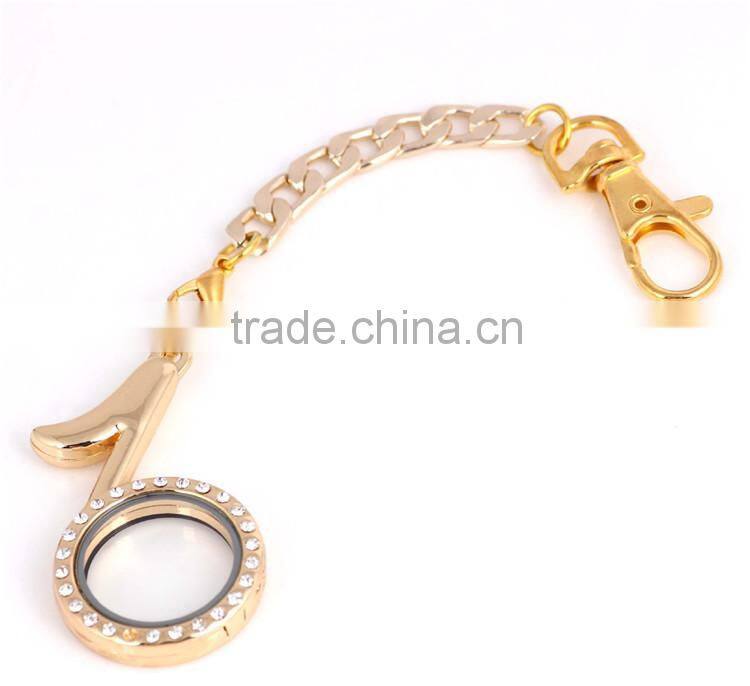 Floating Keychain Locket Floating Locket Keychain Floating Locket Key Chain with Lobster Clasp