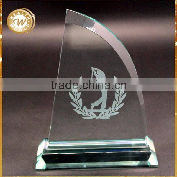 Fashion hot-sale crystal art glass cube trophy