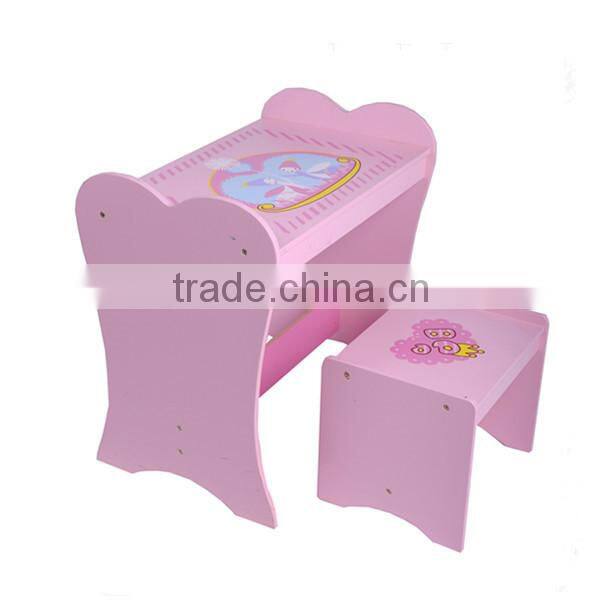Wooden Assemble Study Table and Chair for Children Study