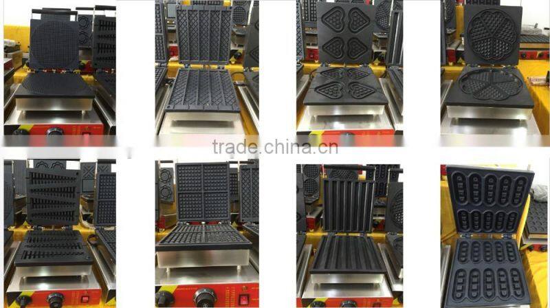 Single head gas 220v 2 pcs rectangle red bean Belgium waffle cake maker