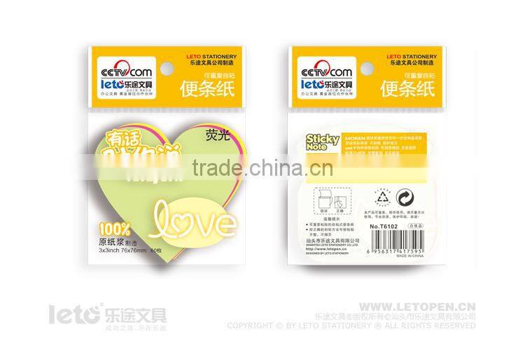 3*3 inch Shaped Sticky Notes Sticky Note Pad for 3 Layer 6102