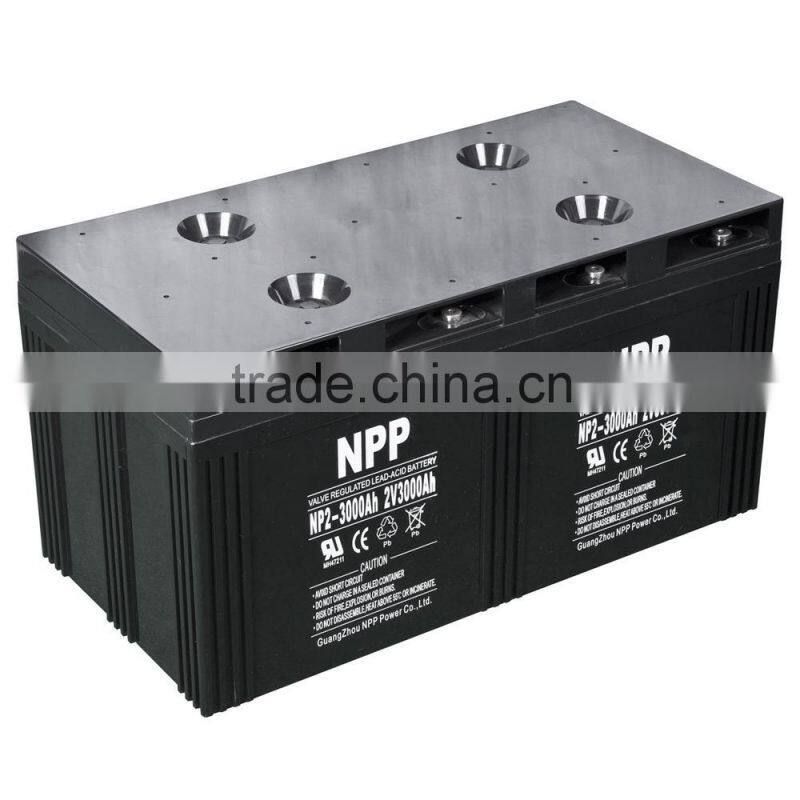 2 volt rechargeable vrla high capacity battery 2v3000ah