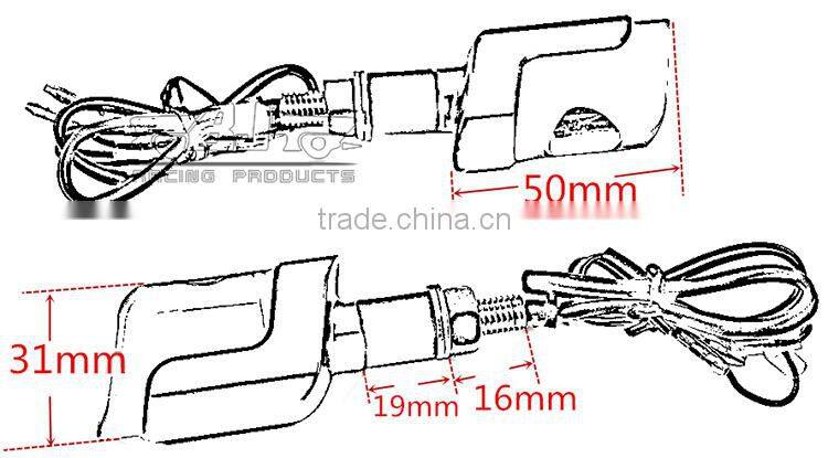 BJ-SL-058 New arrival black housing universal amber LED motorcycle turn signal lights