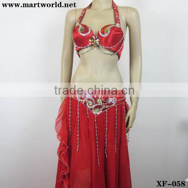red indian belly dance costumes(XF-058)