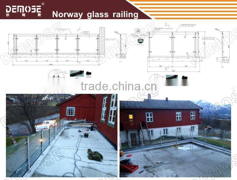 Straight baluster handrail balustrade/glass railing/handrail/stair