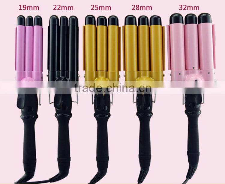 Hotsell LCD Digital Hair Waver 3 barrels hair curler