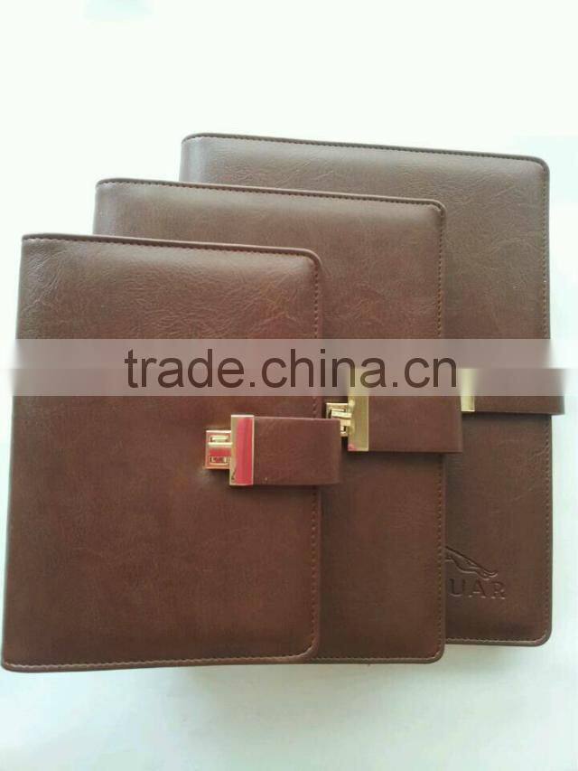 PU leather notebook with leather cover