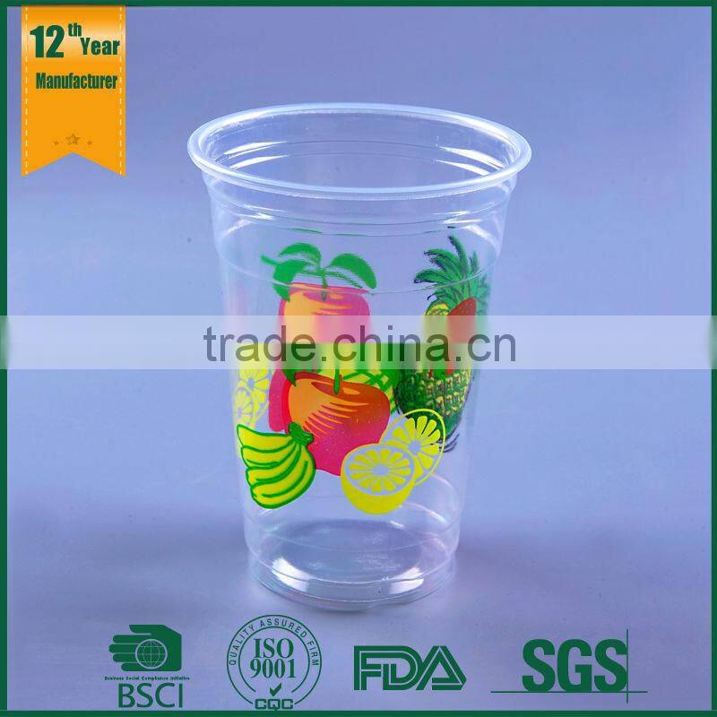24oz plastic cups/plastic cups heat resistant/plastic bubble tea cup