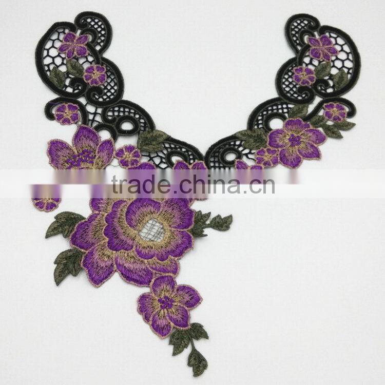 Top level new products flat oval lace pearl lace collar