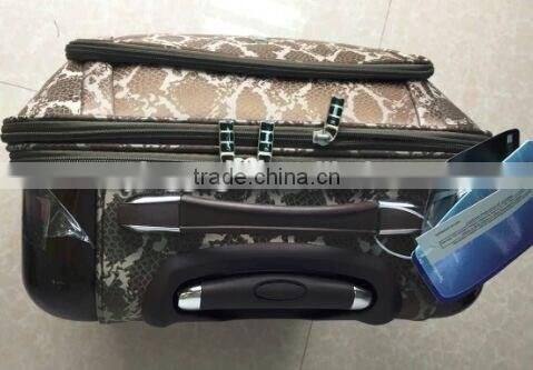Stock Quality PC with polyester 3pcs trolley luggage set