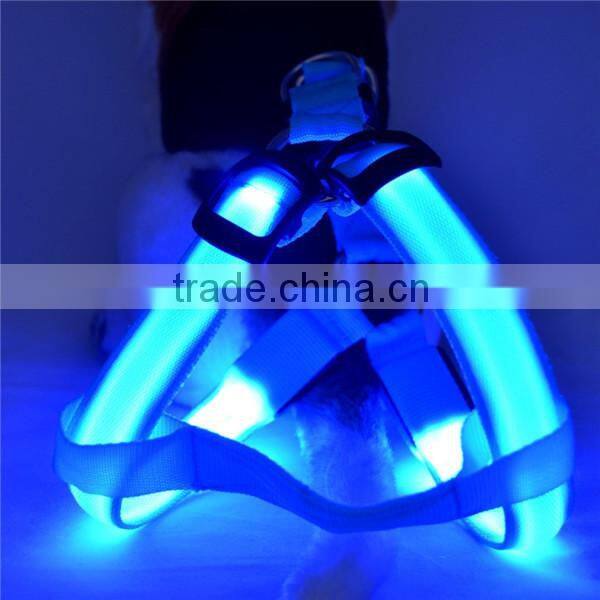 Flashing pets chest strap pet dog strap